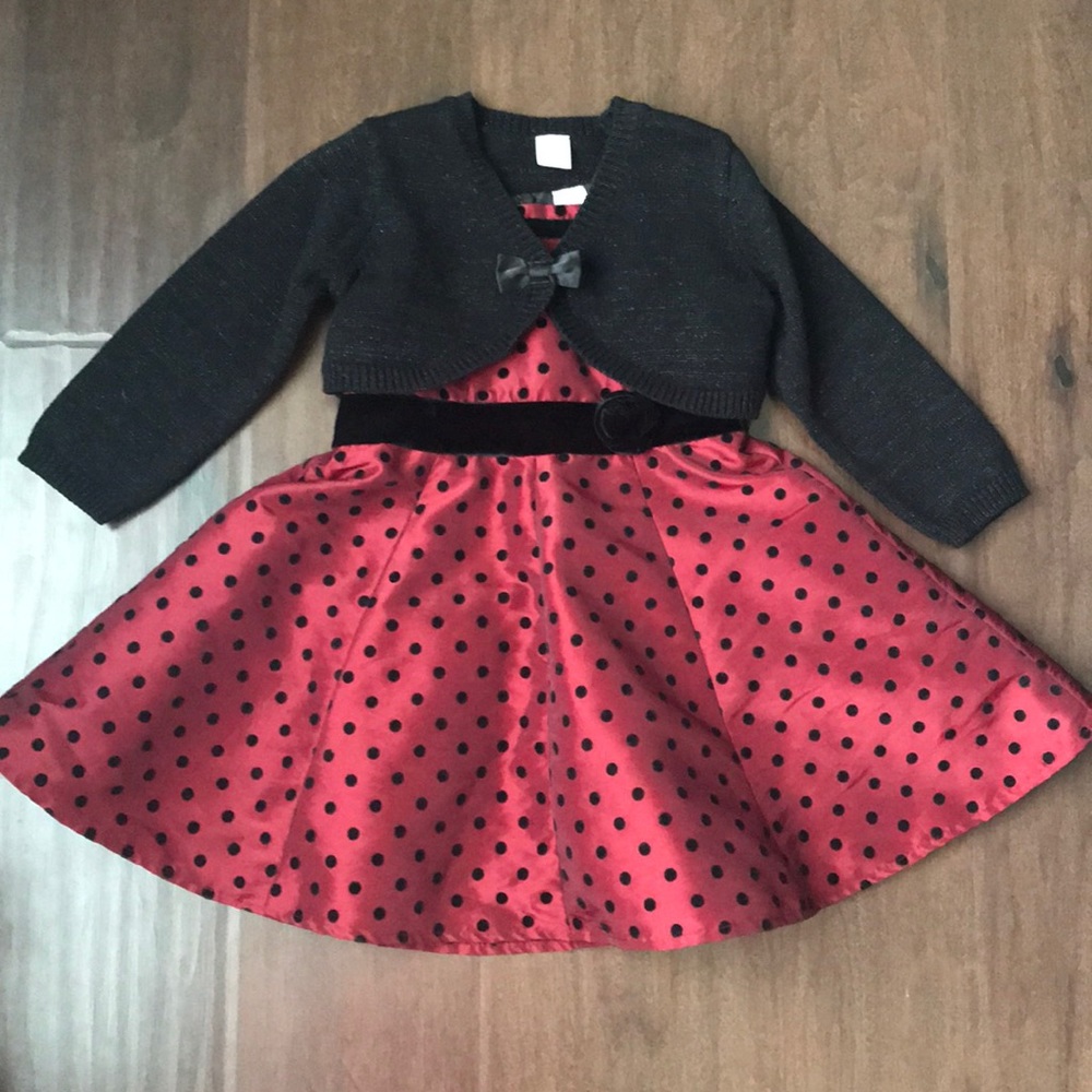 2T Holiday dress with sweater